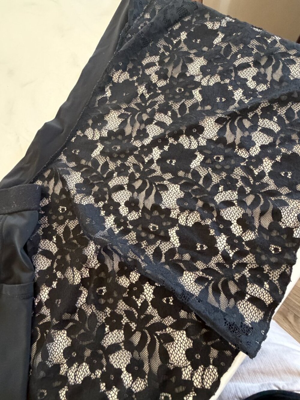 NWT POPFLEX Lace Juliet Wrap Ballet Skort Black High Waist Pockets - Picture 9 of 11